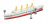 HMHS Britannic + miny – Model 3D - 269mm (1:1000) - metalowe wstawki!