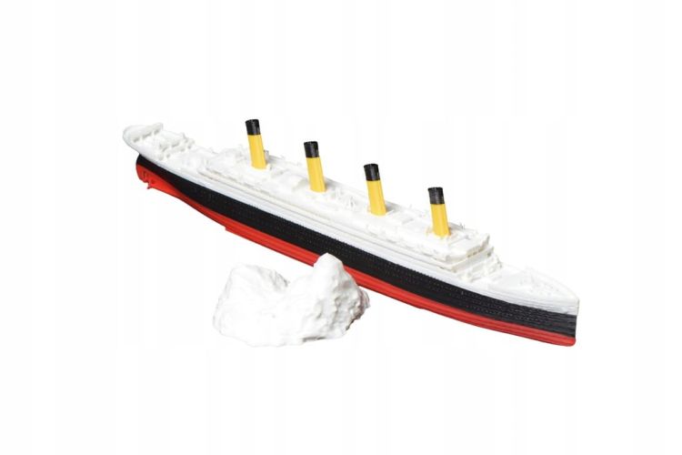 RMS Tytanic + góra lodowa – Model 3D - 269mm (1:1000) - metalowe wstawki!
