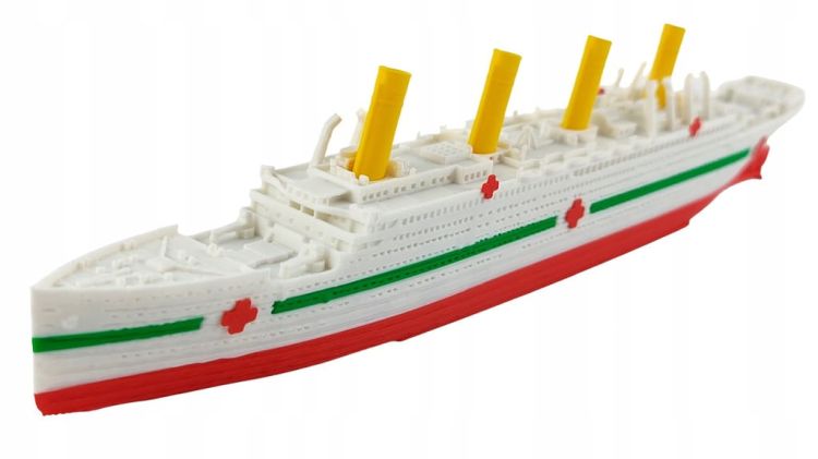HMHS Britannic - Model druk 3D - 269mm (Skala 1:1000) - metalowe wstawki!