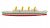HMHS Britannic - Model druk 3D - 269mm (Skala 1:1000) - metalowe wstawki!