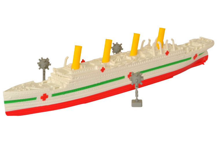 HMHS Britannic + miny – Model 3D - 345mm (1:780) - metalowe wstawki!