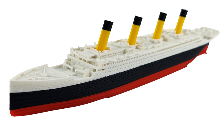 RMS Tytanic + góra lodowa – Model 3D - 345mm (1:780) - metalowe wstawki!