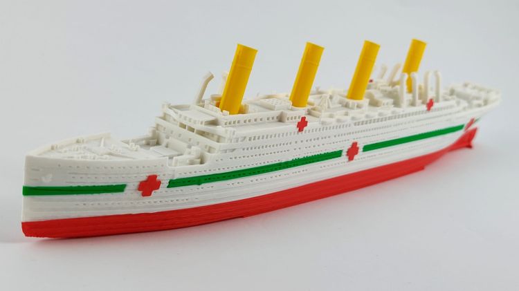 HMHS Britannic - Model druk 3D - 345mm (Skala 1:780) - metalowe wstawki!
