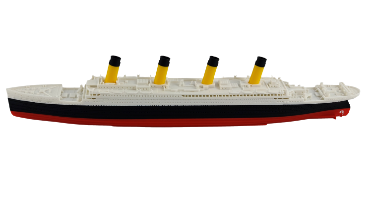 Zestaw - RMS Titanic 345 + RMS Carpathia 220 - metalowe wstawki