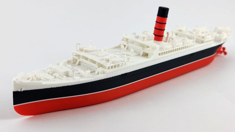 RMS Carpathia – druk 3D - 345mm (Skala 1:200) - metalowe wstawki!