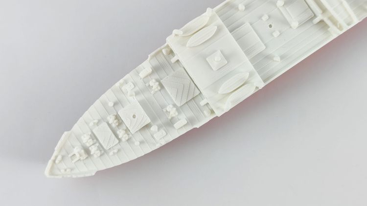 RMS Carpathia – druk 3D - 345mm (Skala 1:200) - metalowe wstawki!