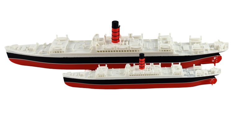 RMS Carpathia – druk 3D - 345mm (Skala 1:200) - metalowe wstawki!