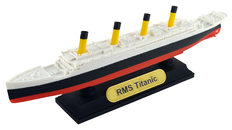 RMS Titanic – Model 3D - 269mm (1:1000) - czarna podstawa magnetyczna!