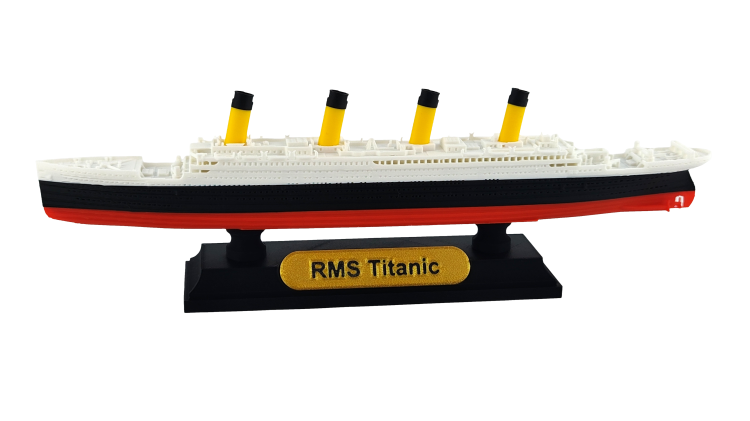 RMS Titanic – Model 3D - 269mm (1:1000) - czarna podstawa magnetyczna!
