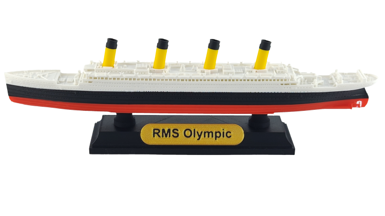 RMS Olympic – Model 3D - 269mm (1:1000) - z czarną podstawą magnetyczną!