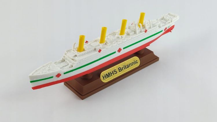 Magnetyczna podstawka pod modele HMHS Britannic (269 mm i 345 mm) - brązowa