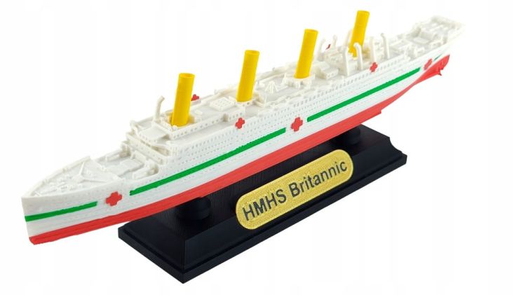 HMHS Britannic – Model 3D - 269mm (1:1000) - czarna podstawa magnetyczna!