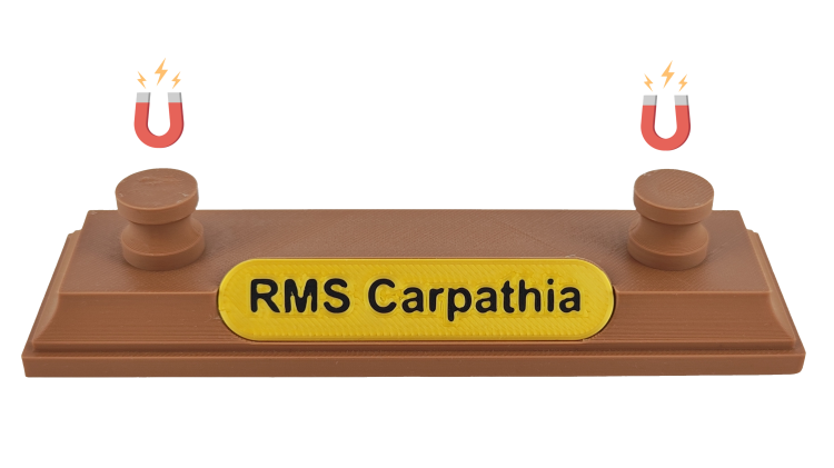 Magnetyczna podstawka pod modele RMS Carpathia (220 mm i 345 mm) - czarna