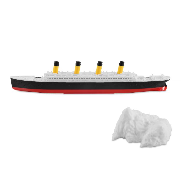 RMS Tytanic + góra lodowa – Model 3D - 345mm (1:780) - metalowe wstawki!