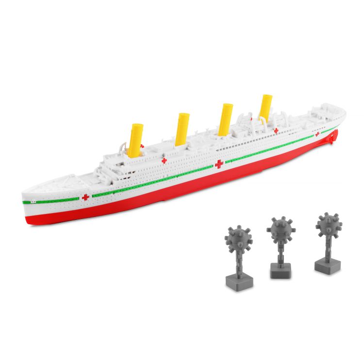 HMHS Britannic + miny – Model 3D - 269mm (1:1000) - metalowe wstawki!