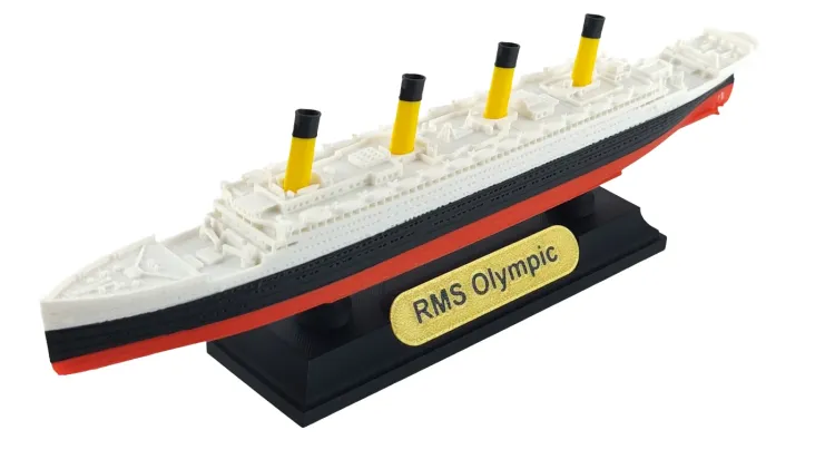 RMS Olympic – Model 3D - 269mm (1:1000) - z czarną podstawą magnetyczną!